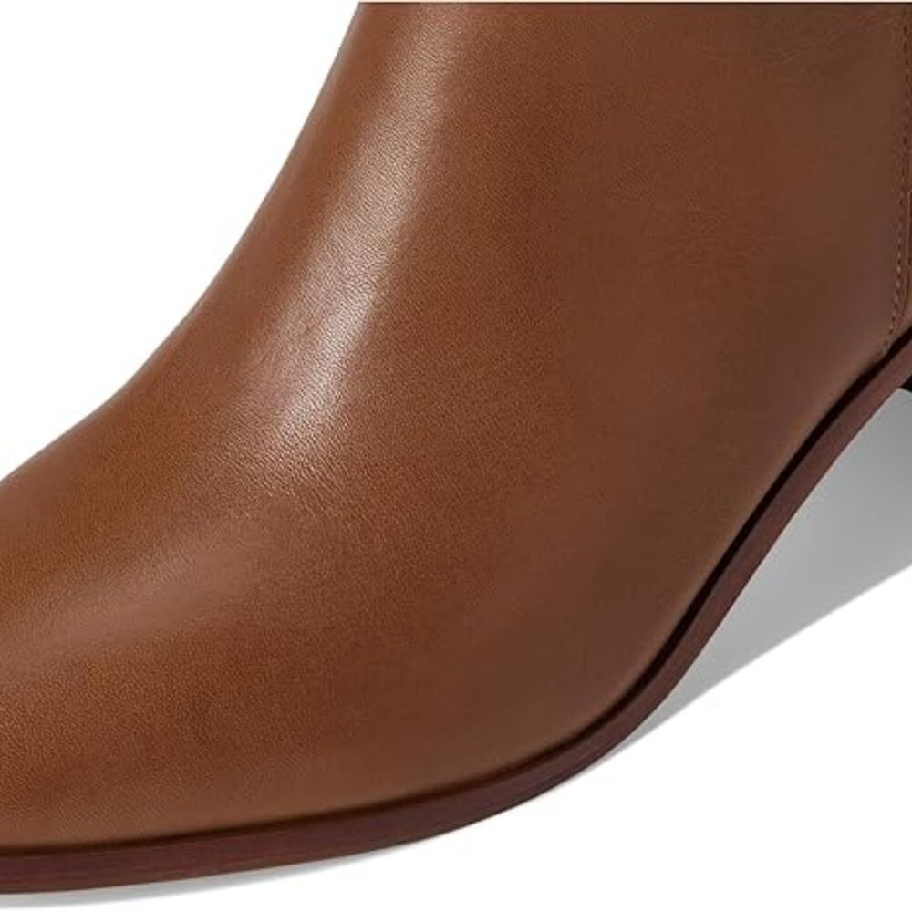 ralph lauren Cassie Burnished Brown Leather Bootie - Picture 7 of 12
